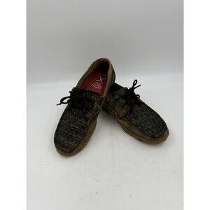 Twisted X Brown Croc Design Driving Comfort Boat Shoe SAMPLE Women's size 9?